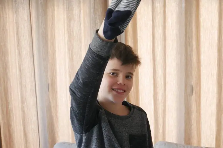 chaussettes attachées